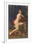 Naked Woman with Pearls-null-Framed Art Print