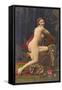 Naked Woman with Pearls-null-Framed Stretched Canvas