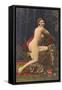 Naked Woman with Pearls-null-Framed Stretched Canvas