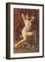 Naked Woman with Pearls-null-Framed Art Print