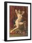 Naked Woman with Pearls-null-Framed Art Print