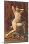 Naked Woman with Pearls-null-Mounted Art Print