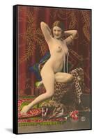 Naked Woman with Pearls-null-Framed Stretched Canvas