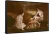 Naked Women by Campfire-null-Framed Stretched Canvas