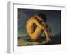 Naked Young Man Sitting by the Sea, 1855-Hippolyte Flandrin-Framed Giclee Print