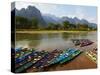 Nam Song River, Vang Vieng, Vientiane Province, Laos, Indochina, Southeast Asia, Asia-null-Stretched Canvas