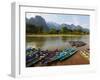 Nam Song River, Vang Vieng, Vientiane Province, Laos, Indochina, Southeast Asia, Asia-null-Framed Photographic Print