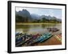 Nam Song River, Vang Vieng, Vientiane Province, Laos, Indochina, Southeast Asia, Asia-null-Framed Photographic Print