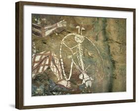 Namarrgon, the Lightning Man, One of Supernatural Ancestors Depicted at Aboriginal Rock Art Site-Robert Francis-Framed Photographic Print