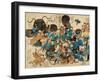 Namazu Being Attacked by Peasants-null-Framed Giclee Print