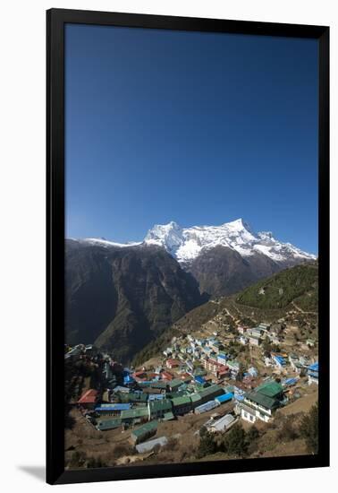 Namche Bazaar is last town during trek to Everest Base Camp, Khumbu (Everest), Nepal, Himalayas-Alex Treadway-Framed Photographic Print