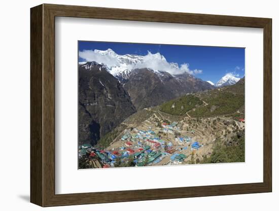 Namche Bazaar, Nepal, Himalayas, Asia-Peter Barritt-Framed Premium Photographic Print