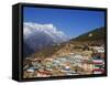 Namche Bazar, Solu Khumbu Everest Region, Sagarmatha National Park, Himalayas, Nepal, Asia-Christian Kober-Framed Stretched Canvas