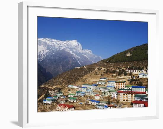 Namche Bazar, Solu Khumbu Everest Region, Sagarmatha National Park, Himalayas, Nepal, Asia-Christian Kober-Framed Photographic Print