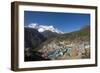 Namche, the Main Trading Centre and Tourist Hub for the Khumbu (Everest Region) with Kongde Ri Peak-Alex Treadway-Framed Photographic Print