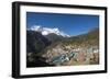 Namche, the Main Trading Centre and Tourist Hub for the Khumbu (Everest Region) with Kongde Ri Peak-Alex Treadway-Framed Photographic Print