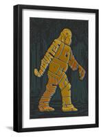 Names of Bigfoot - Typography-Lantern Press-Framed Art Print