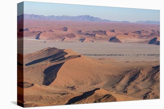 Namibia. Aerial view of the vast red dune fields of Sossusvlei in Namib-Naukluft National Park.-Brenda Tharp-Stretched Canvas