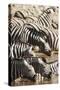 Namibia, Etosha National Park, Burchells Zebras Drinking from River-Stuart Westmorland-Stretched Canvas