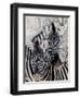 Namibia, Etosha National Park. Portrait of Two Zebras-Wendy Kaveney-Framed Photographic Print