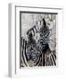 Namibia, Etosha National Park. Portrait of Two Zebras-Wendy Kaveney-Framed Photographic Print