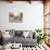 Namibia, Etosha NP. Baby Elephant Walking Between Two Adults-Wendy Kaveney-Photographic Print displayed on a wall