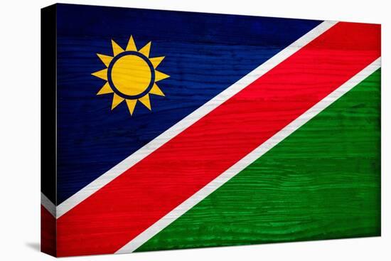 Namibia Flag Design with Wood Patterning - Flags of the World Series-Philippe Hugonnard-Stretched Canvas