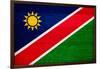 Namibia Flag Design with Wood Patterning - Flags of the World Series-Philippe Hugonnard-Framed Art Print