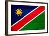 Namibia Flag Design with Wood Patterning - Flags of the World Series-Philippe Hugonnard-Framed Art Print