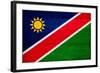 Namibia Flag Design with Wood Patterning - Flags of the World Series-Philippe Hugonnard-Framed Art Print