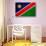 Namibia Flag Design with Wood Patterning - Flags of the World Series-Philippe Hugonnard-Stretched Canvas displayed on a wall