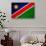 Namibia Flag Design with Wood Patterning - Flags of the World Series-Philippe Hugonnard-Stretched Canvas displayed on a wall