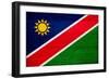 Namibia Flag Design with Wood Patterning - Flags of the World Series-Philippe Hugonnard-Framed Art Print