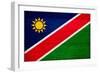 Namibia Flag Design with Wood Patterning - Flags of the World Series-Philippe Hugonnard-Framed Art Print