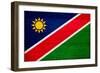 Namibia Flag Design with Wood Patterning - Flags of the World Series-Philippe Hugonnard-Framed Premium Giclee Print