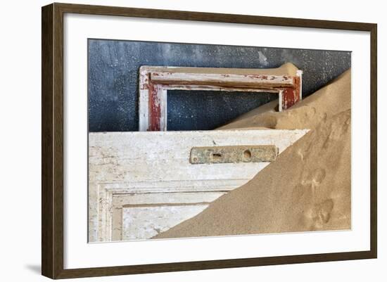 Namibia, Kolmanskop. Detail of Door and Window Frame-Wendy Kaveney-Framed Photographic Print