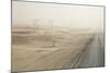 Namibia, Namib Desert, Walvis Bay. Desert Road in a Sandstorm-Wendy Kaveney-Mounted Photographic Print