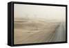 Namibia, Namib Desert, Walvis Bay. Desert Road in a Sandstorm-Wendy Kaveney-Framed Stretched Canvas