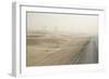 Namibia, Namib Desert, Walvis Bay. Desert Road in a Sandstorm-Wendy Kaveney-Framed Photographic Print