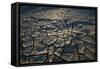 Namibia, Namib Naukluft National Park, Cracked Mud in Desert at Sossusvlei-Paul Souders-Framed Stretched Canvas