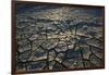 Namibia, Namib Naukluft National Park, Cracked Mud in Desert at Sossusvlei-Paul Souders-Framed Photographic Print