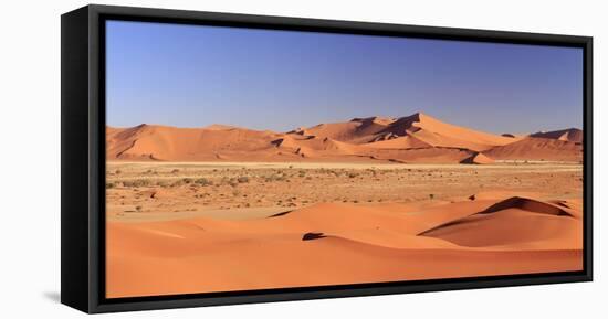 Namibia, Namib Naukluft National Park, Sossussvlei Sand Dunes-Michele Falzone-Framed Stretched Canvas
