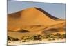 Namibia, Namib-Naukluft National Park, Sossusvlei. Large red dune rising from a while pan.-Ellen Goff-Mounted Photographic Print
