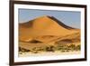 Namibia, Namib-Naukluft National Park, Sossusvlei. Large red dune rising from a while pan.-Ellen Goff-Framed Photographic Print