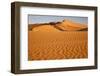 Namibia, Namib-Naukluft National Park, Sossusvlei. Scenic red dunes with wind driven patterns.-Ellen Goff-Framed Photographic Print