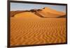 Namibia, Namib-Naukluft National Park, Sossusvlei. Scenic red dunes with wind driven patterns.-Ellen Goff-Framed Photographic Print