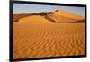 Namibia, Namib-Naukluft National Park, Sossusvlei. Scenic red dunes with wind driven patterns.-Ellen Goff-Framed Photographic Print