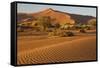 Namibia, Namib-Naukluft National Park, Sossusvlei. Scenic red dunes.-Ellen Goff-Framed Stretched Canvas