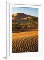 Namibia, Namib-Naukluft National Park, Sossusvlei. Scenic red dunes.-Ellen Goff-Framed Photographic Print