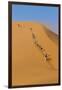 Namibia, Namib-Naukluft National Park, Sossusvlei. Tourists climbing Dune 45.-Ellen Goff-Framed Photographic Print